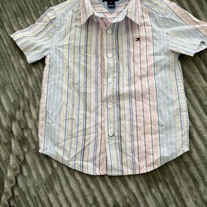 Tommy Hilfiger Pink and Yellow Button Down Shirt